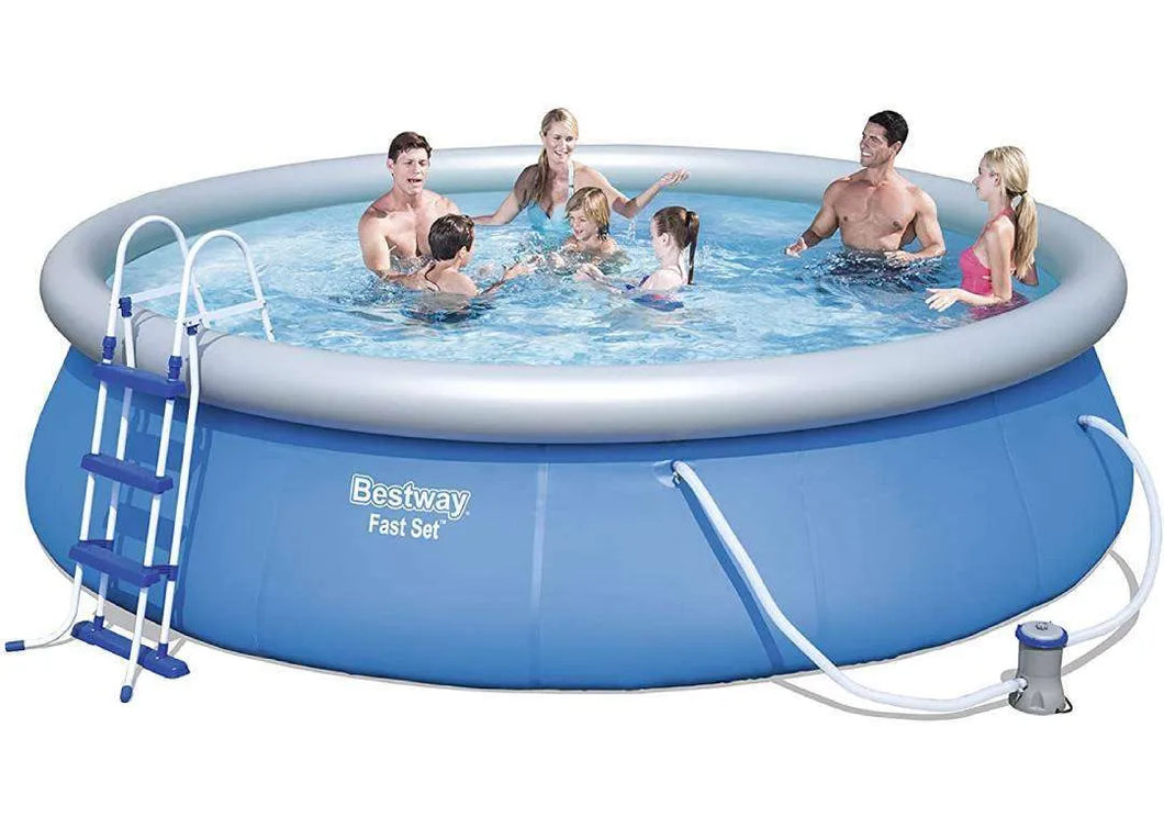 Bestway 57316 Fast Set Inflatable Portable Swimming Pool 15 ft x 2.75 ft